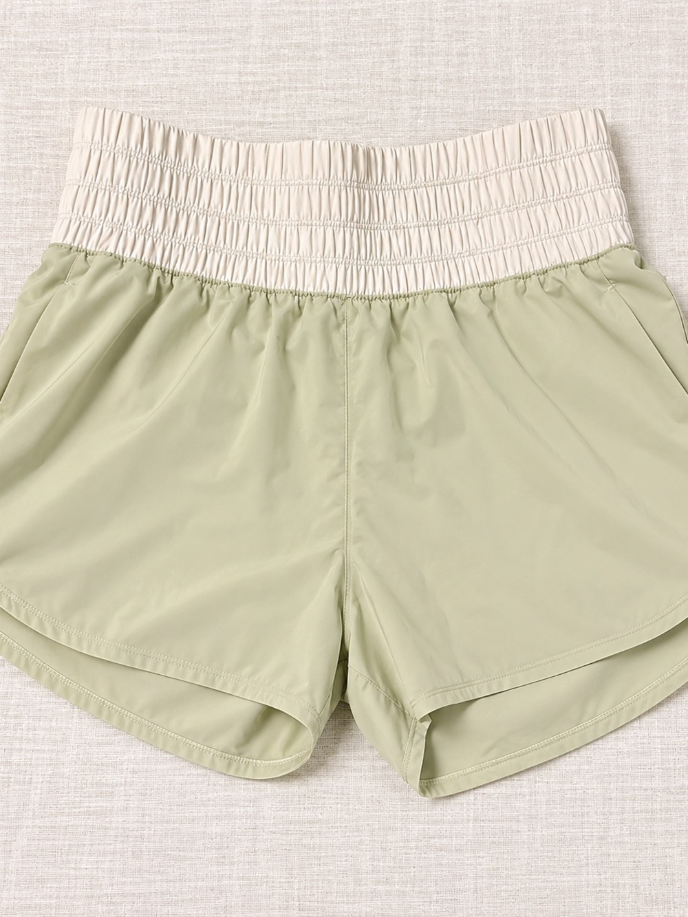 Nike Sage Athletic Shorts with Cream Elastic Waistband